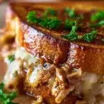 BBQ Chicken Grilled Cheese sandwich with melted cheese and grilled chicken