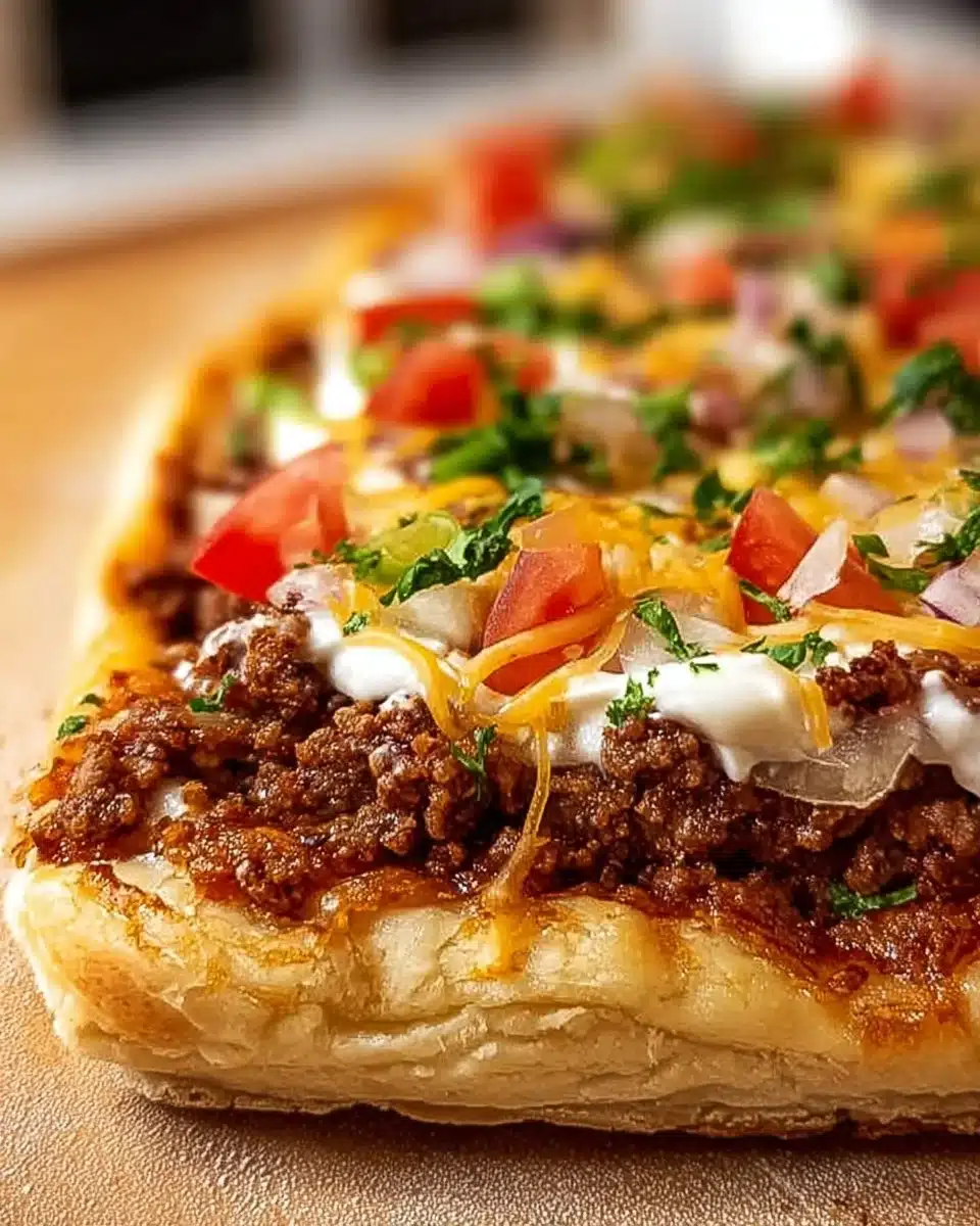 Best Crescent Roll Taco Pizza