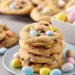 Deliciously chewy Cadbury Egg Cookies loaded with chocolate and creamy filling