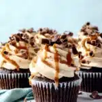 Chocolate Espresso Cupcakes with Salted Caramel Buttercream topping