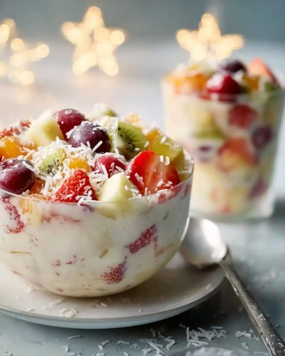 Colorful Christmas Salad with seasonal ingredients and festive presentation.