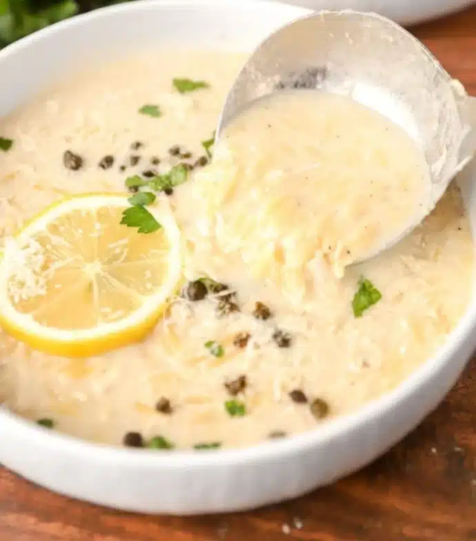 Creamy Lemon Chicken Orzo Soup