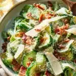 Cucumber Caesar Salad with crunchy romaine and creamy dressing