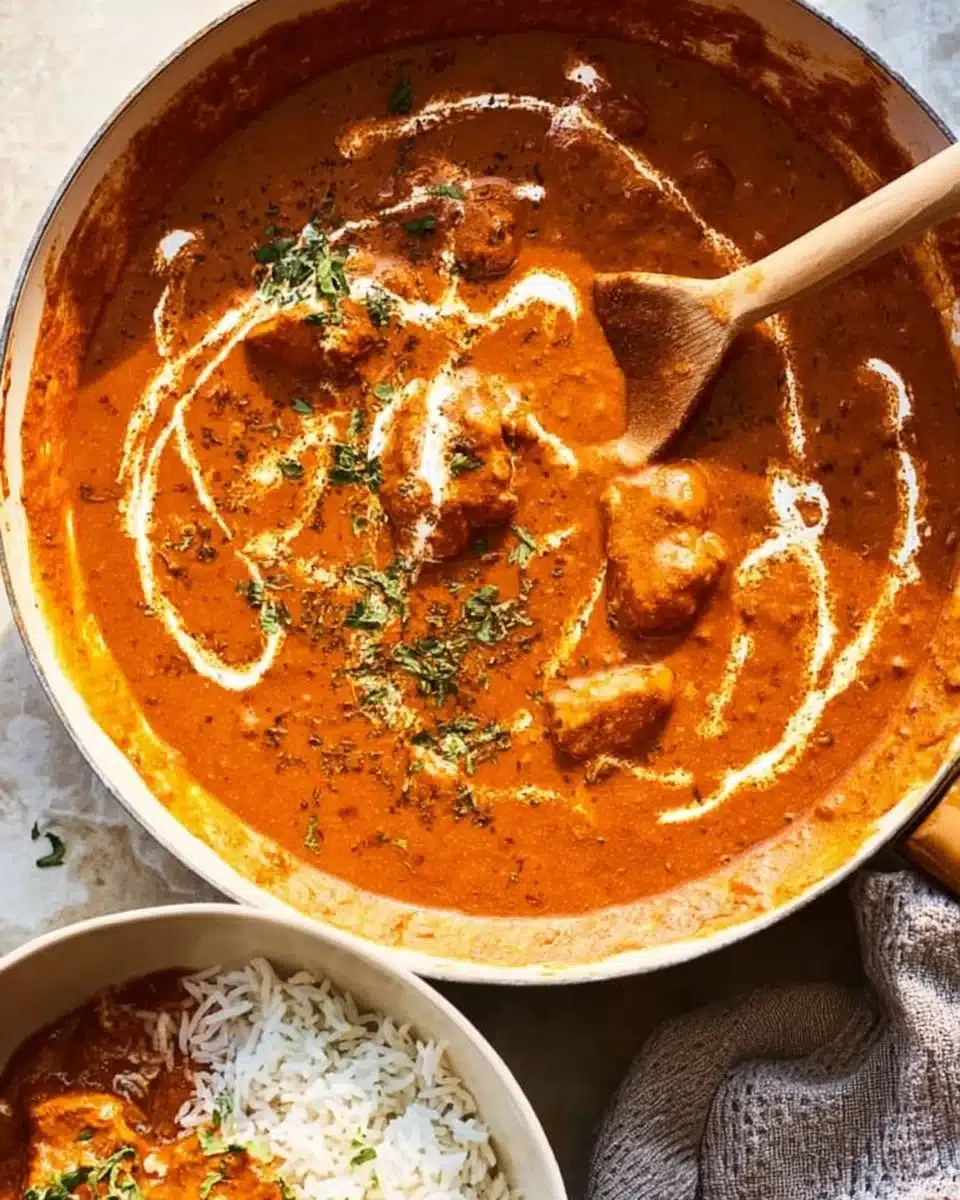 Delicious Dairy Free Butter Chicken served on a plate