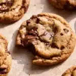 Freshly baked Espresso Chocolate Chip Cookies on a cooling rack