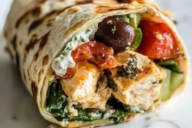 Mediterranean Chicken Wraps
