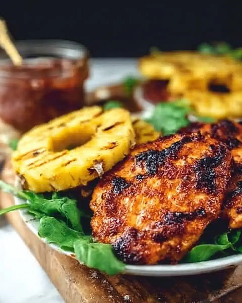 Paleo Whole30 Grilled Pineapple Chicken