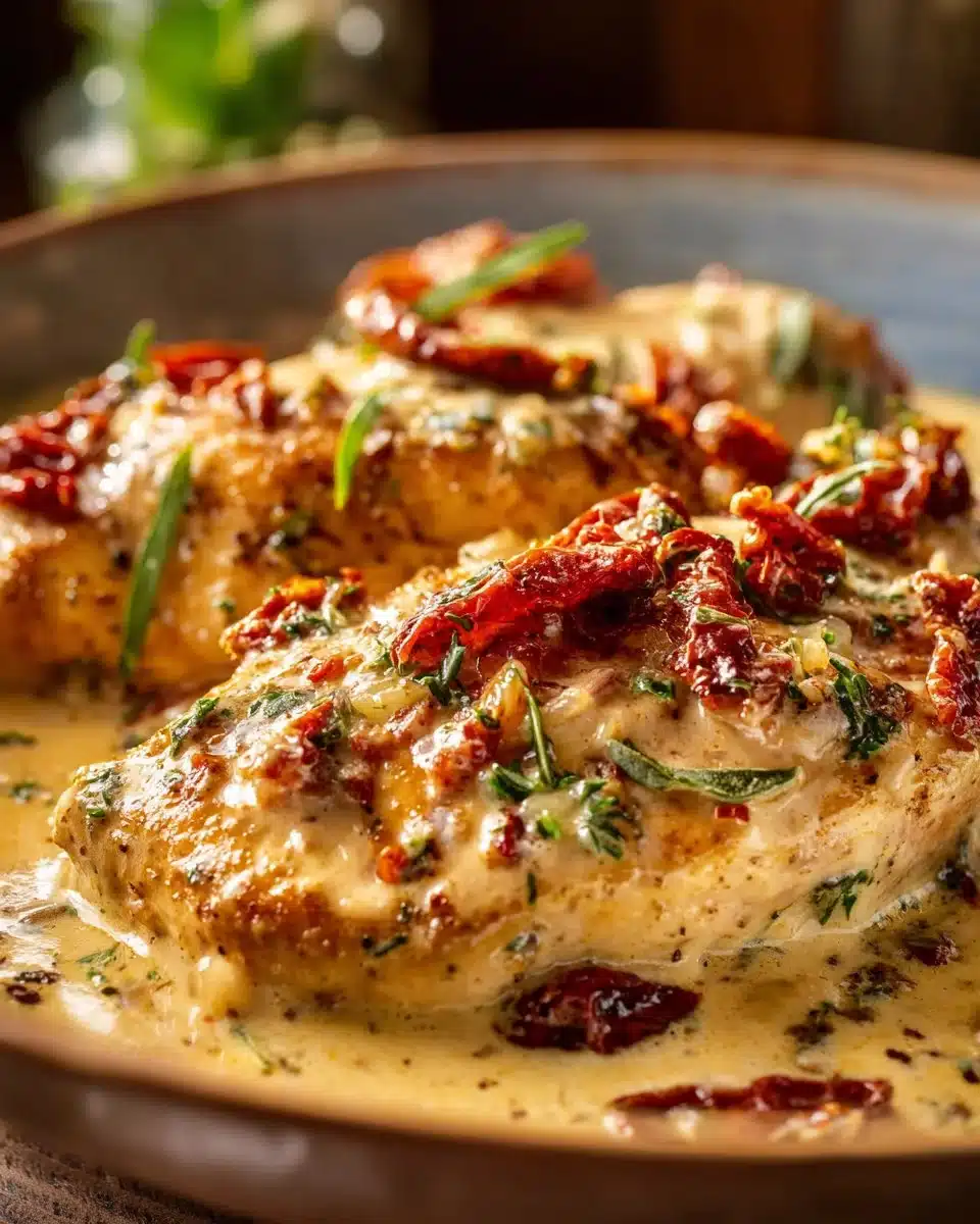 Parmesan Cream Chicken with Sun-Dried Tomatoes