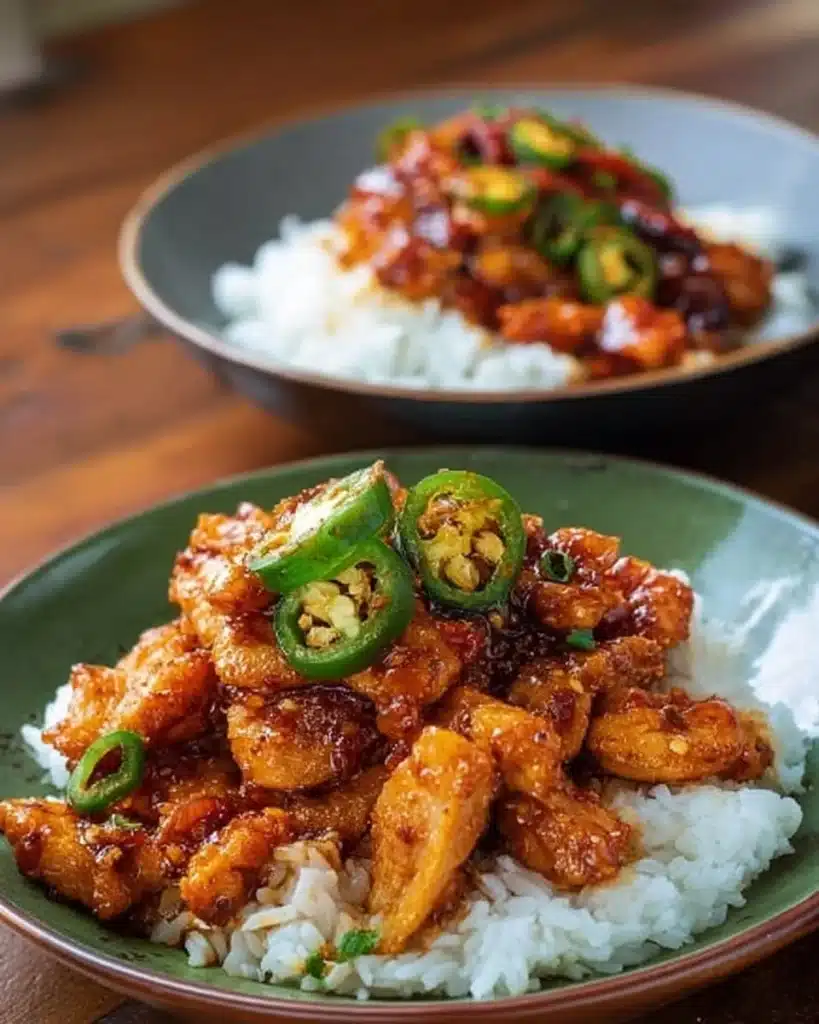 Delicious Quick Jalapeno Chicken dish with fresh peppers and spices