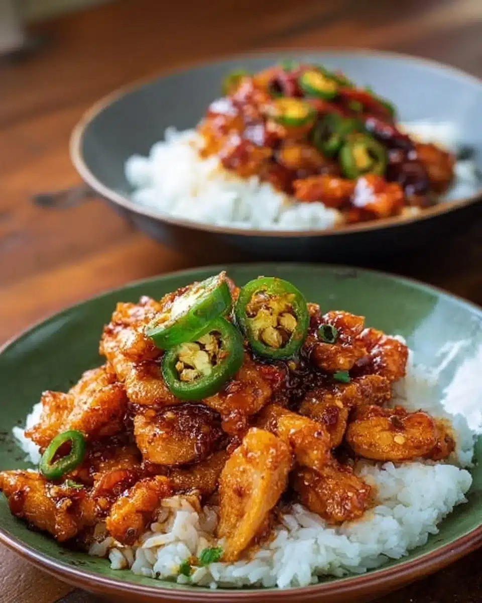 Delicious Quick Jalapeno Chicken dish with fresh peppers and spices