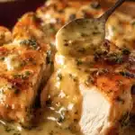 Delicious ranch chicken cooked in a crock pot with herbs and spices.