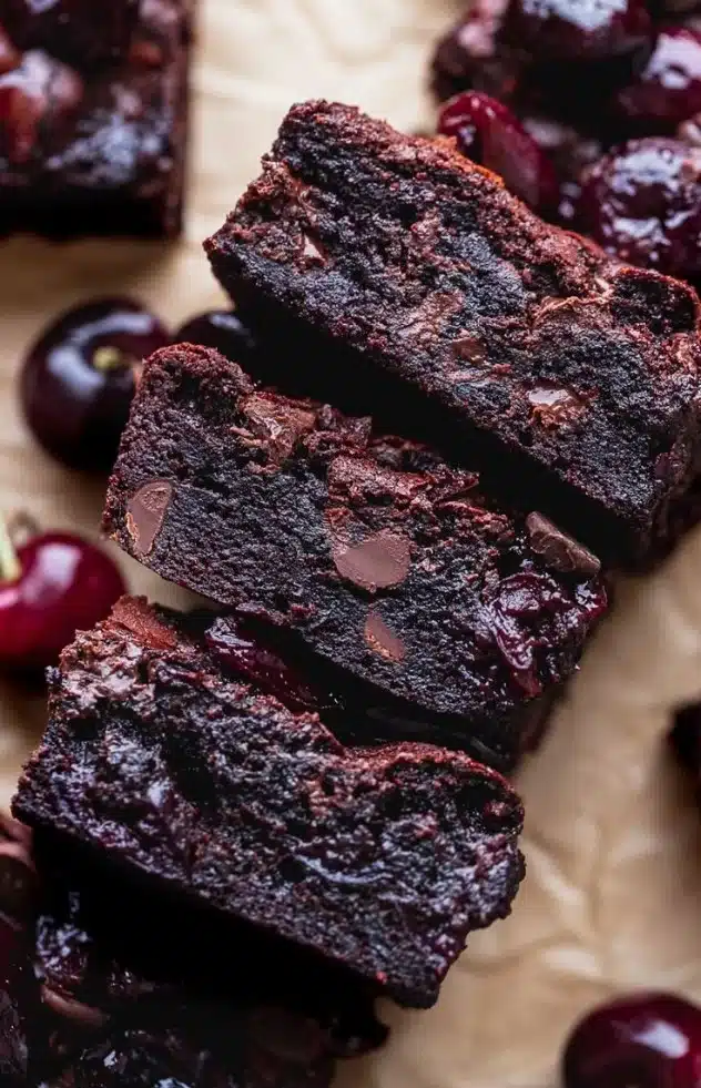 Roasted Cherry Brownies