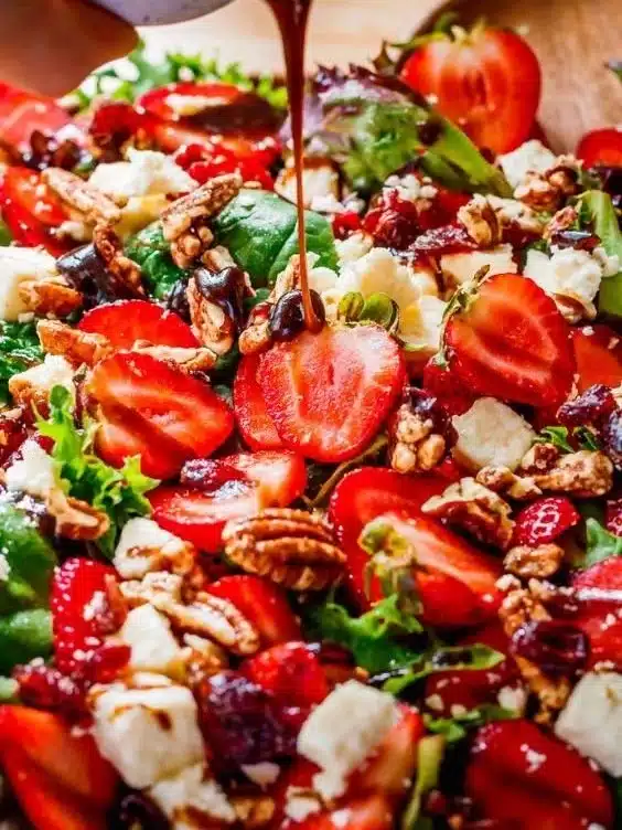 Spinach Strawberry Salad with Pecans