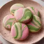 Homemade Strawberry Matcha Cookies with vibrant colors and fresh ingredients