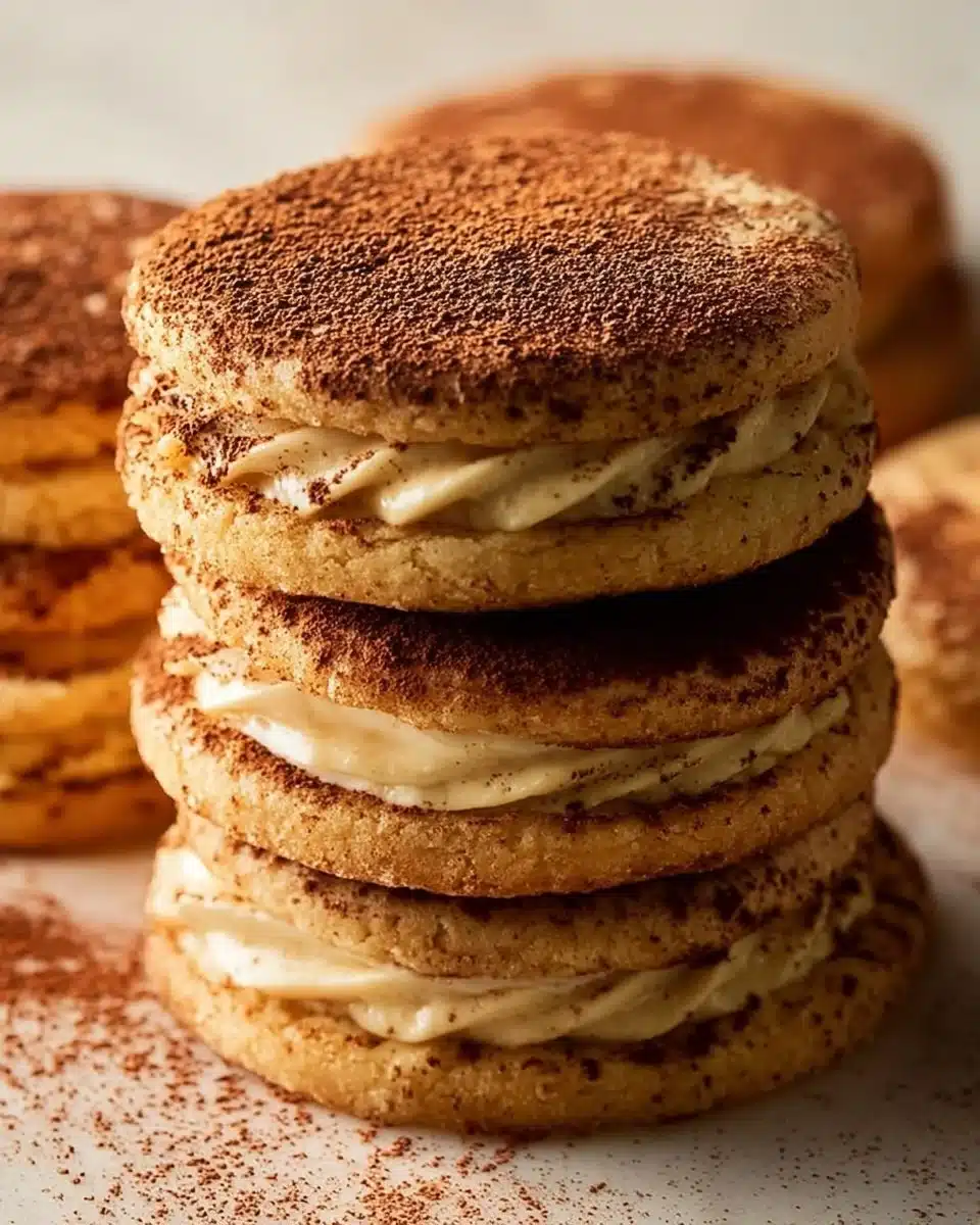 Delicious tiramisu cookies with coffee and mascarpone flavors