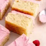 Delicious homemade Almond Cake with sliced almonds and frosting