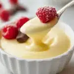 Delicious authentic Bavarian cream served in a dessert bowl