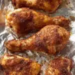 Delicious baked chicken legs ready to serve