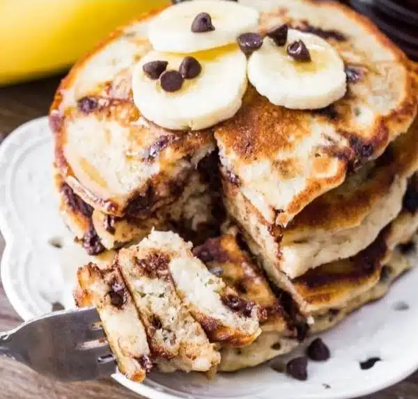 Banana Chocolate Chip Pancakes