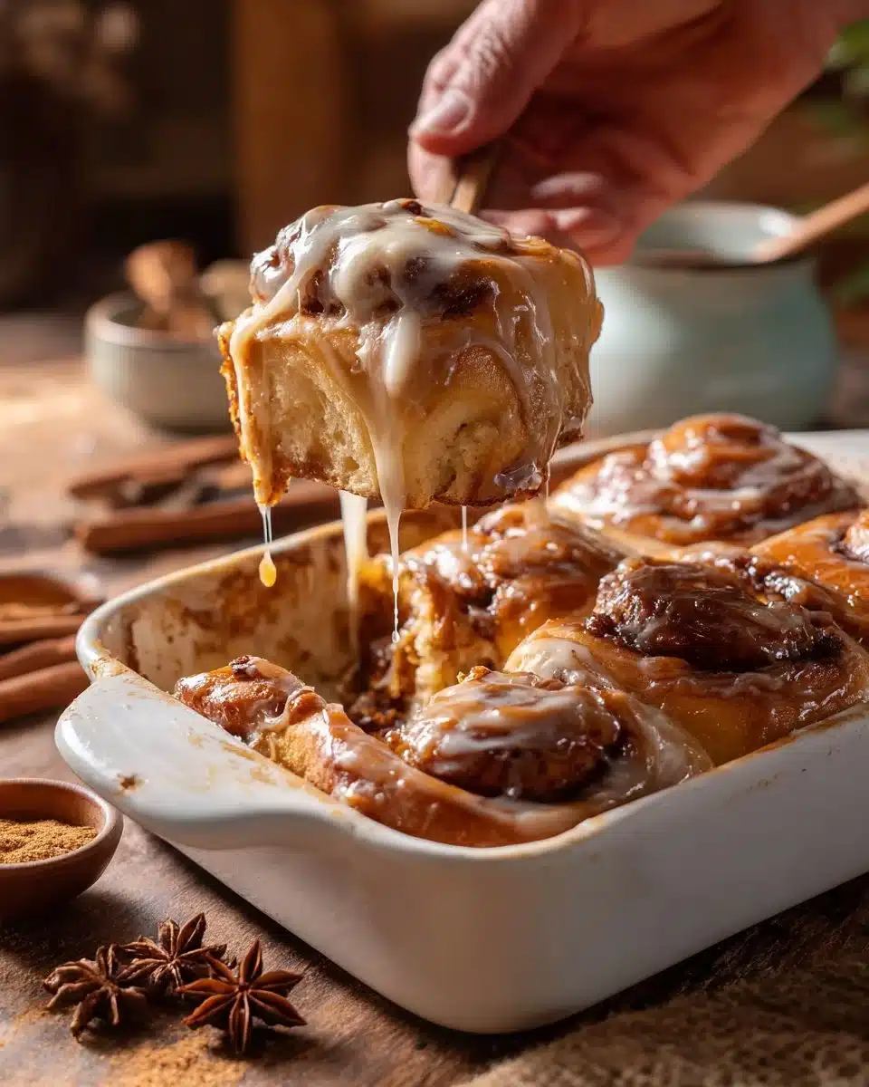 Delicious homemade chai cinnamon rolls with warm spices and icing