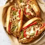 Delicious Chicken Philly sandwich with chicken, peppers, and cheese