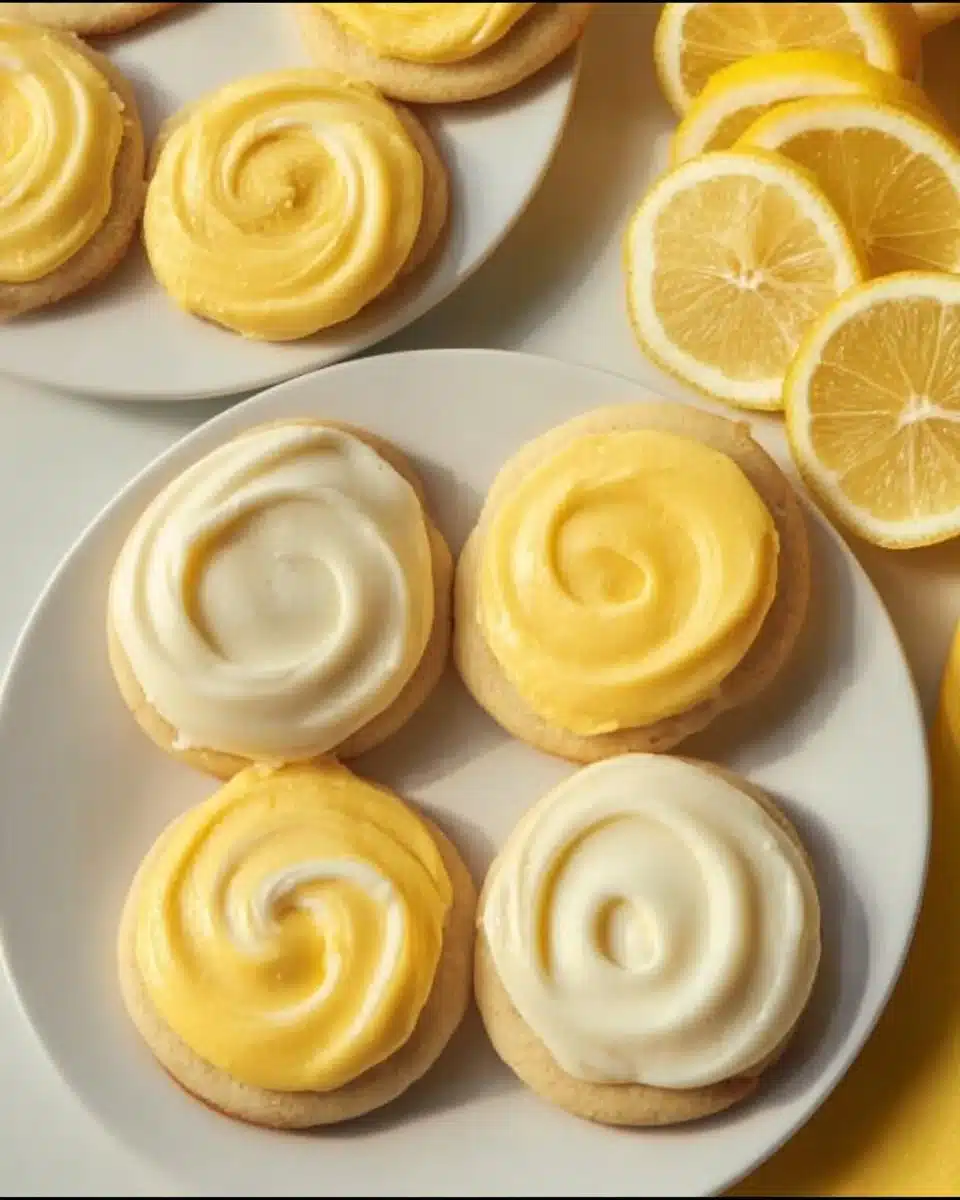 Delicious homemade copycat Crumbl lemon cookies with a soft texture