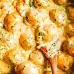 Creamy garlic sauce baby potatoes recipe with savory flavor