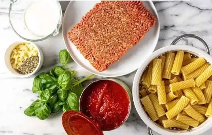 Creamy Sausage Rigatoni Pasta