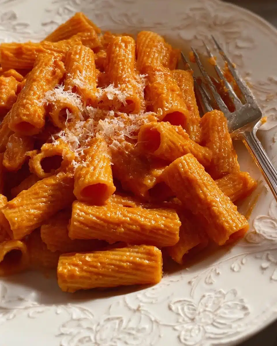 A plate of delicious pasta with fresh ingredients and herbs, showcasing a cooking recipe