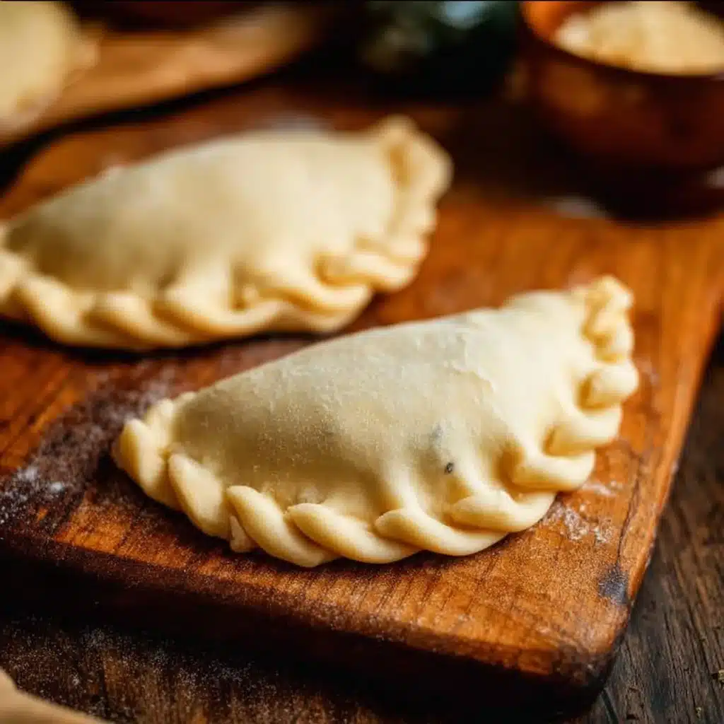 Homemade empanada dough ready for filling and baking.
