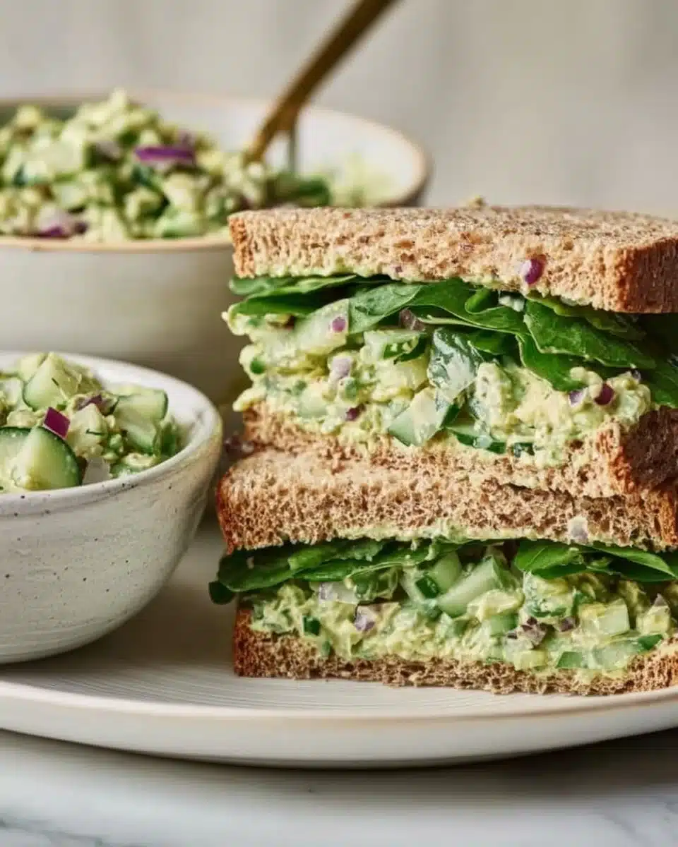 Delicious Green Goddess Sandwich with fresh ingredients and vibrant colors.