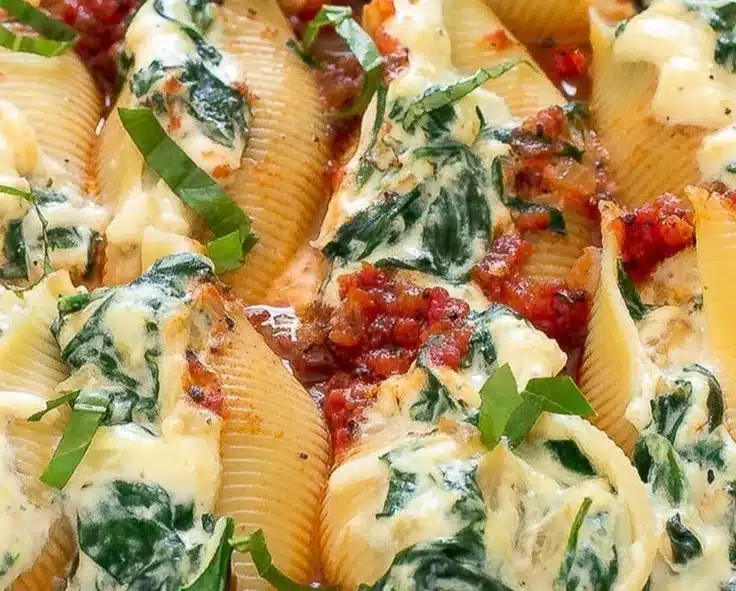 Spinach and Ricotta Stuffed Shells