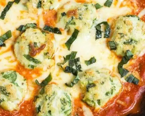 Spinach Chicken Parmesan Meatballs